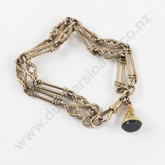 9ct Fancy Gate Link Bracelet