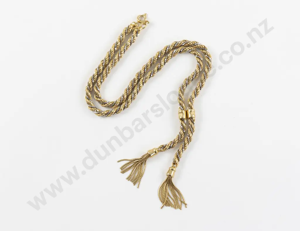 18ct Fancy Rope Twist Neck Chain Image 1++