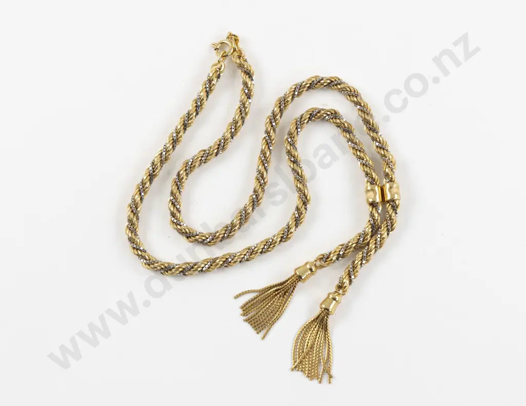 18ct Fancy Rope Twist Neck Chain Image 1++