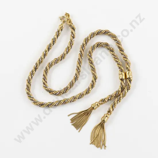 18ct Fancy Rope Twist Neck Chain