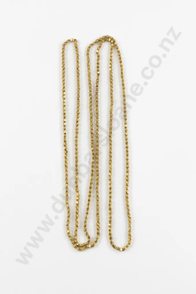 18ct Fancy Box Link Neck Chain Image 1++