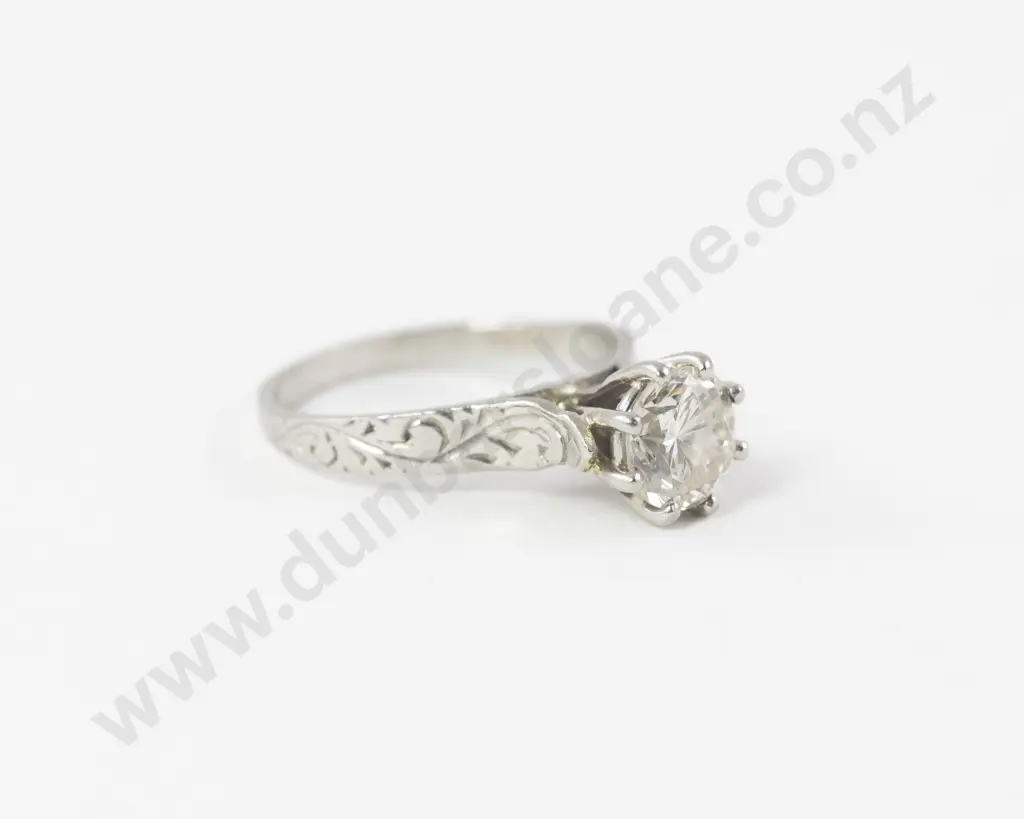 All Platinum Solitarie Diamond Ring Image 1++