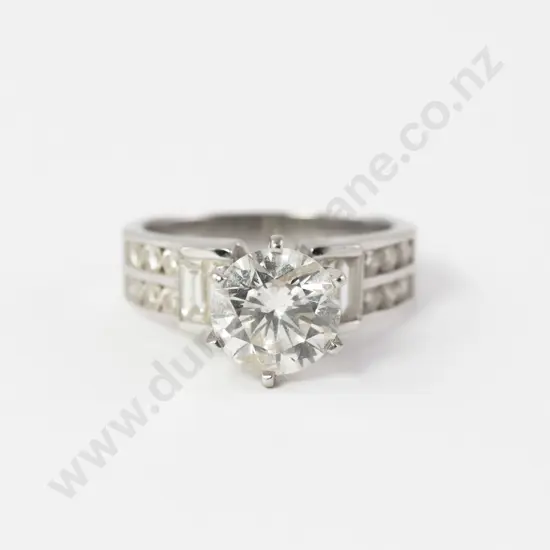 18ct White Gold Solitaire Diamond Ring