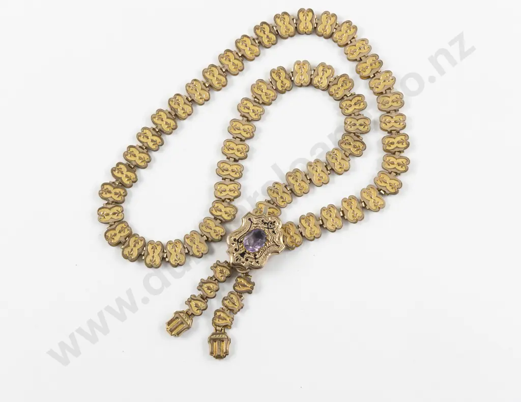 Victorian 9ct Single Amethyst Lavaliere Image 1++