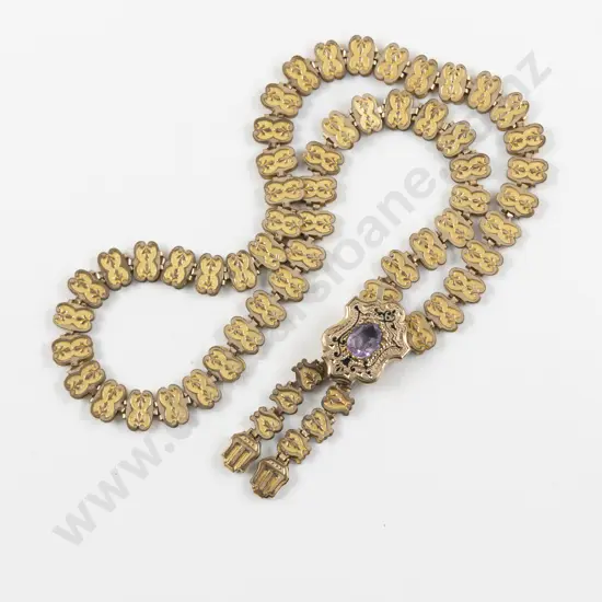 Victorian 9ct Single Amethyst Lavaliere