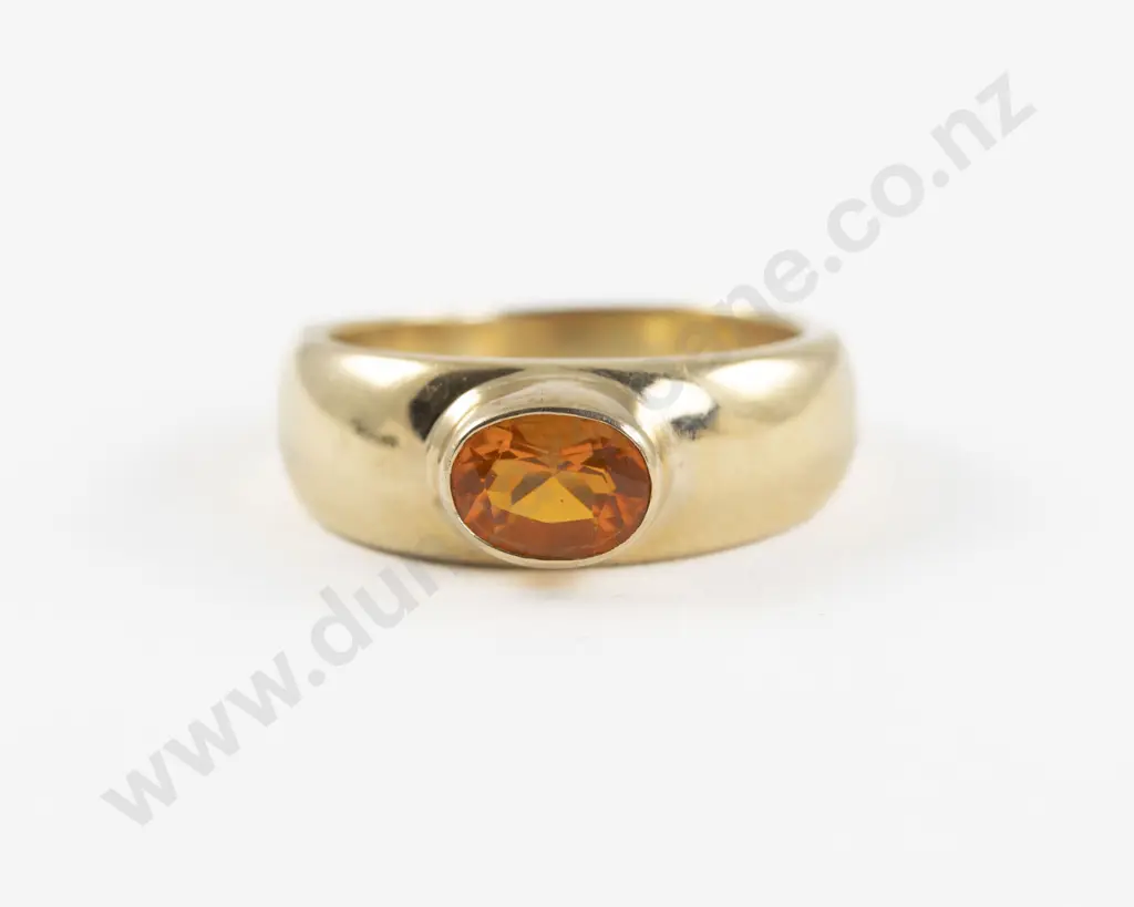 18ct Single Mexican Fire Opal Ring Image 1++