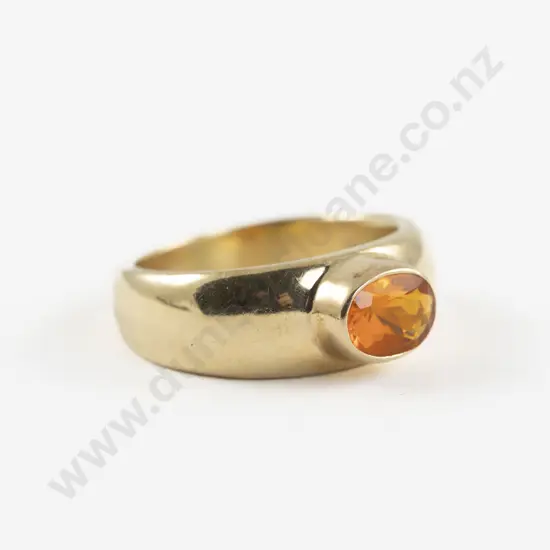 18ct Single Mexican Fire Opal Ring