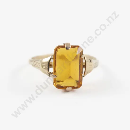 9ct Single Citrine Ring
