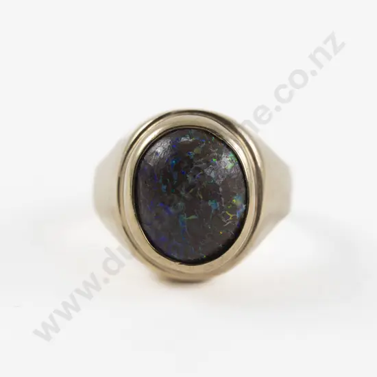 9ct Single Boulder Opal Dress Ring