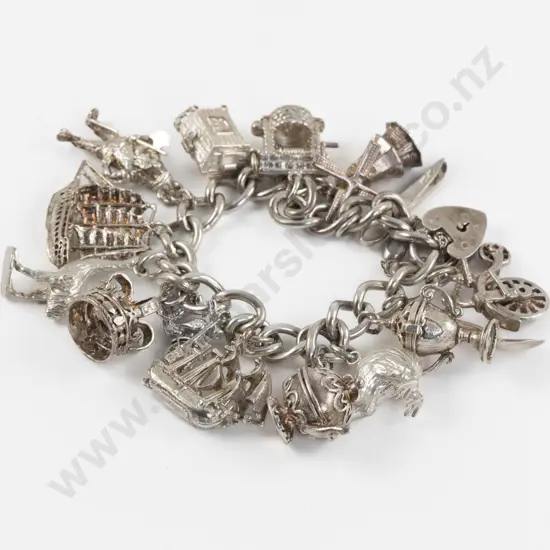 S/S Curb Link Charm Bracelet