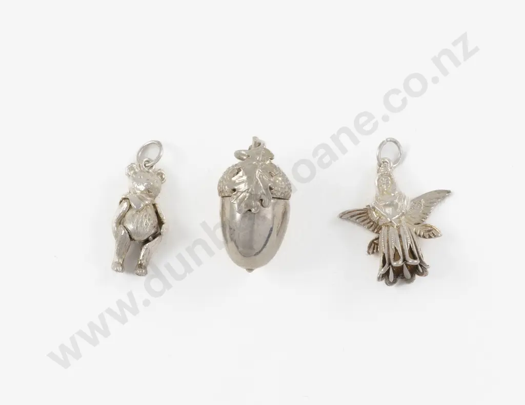 .925 Silver Squirrel in Acorn Charm and Two Others Image 1++
