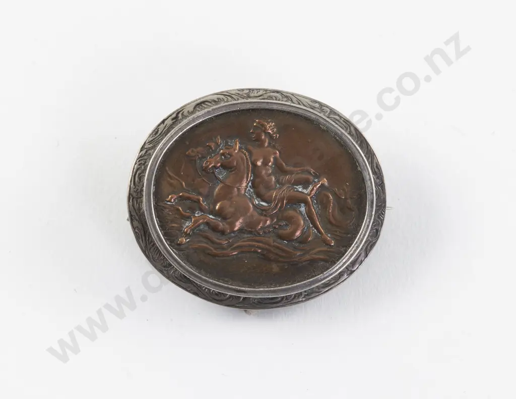 Victorian S/S On Tortoise Shell Pendant/Brooch Image 1++