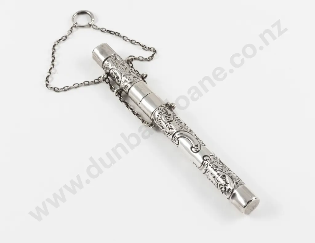 Victorian S/S Engraved Pen Holder Case Image 1++