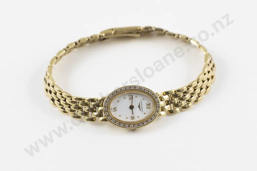 All 18ct Longines Ladies Diamond Wrist Watch Image 1++