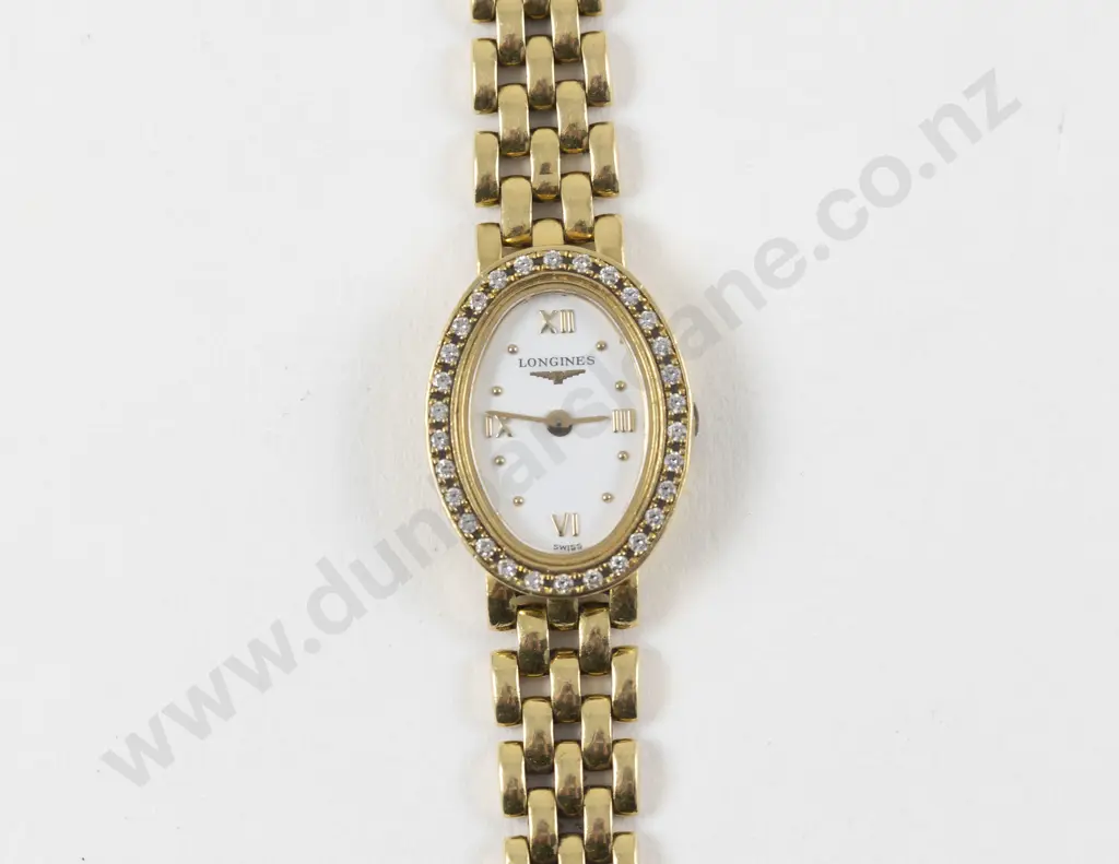 All 18ct Longines Ladies Diamond Wrist Watch Image 1++