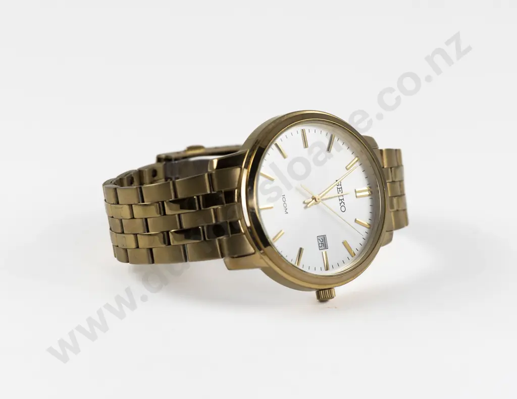 Seiko Gold Plated Stainless Steel Gents Wrist Watch Image 1++