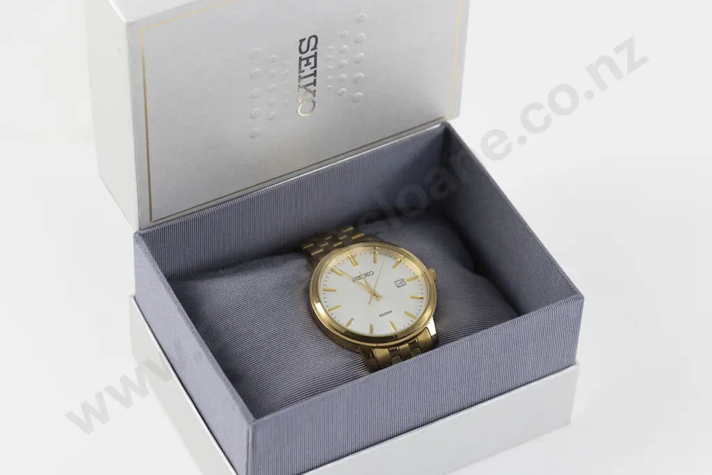 Seiko Gold Plated Stainless Steel Gents Wrist Watch Image 1++