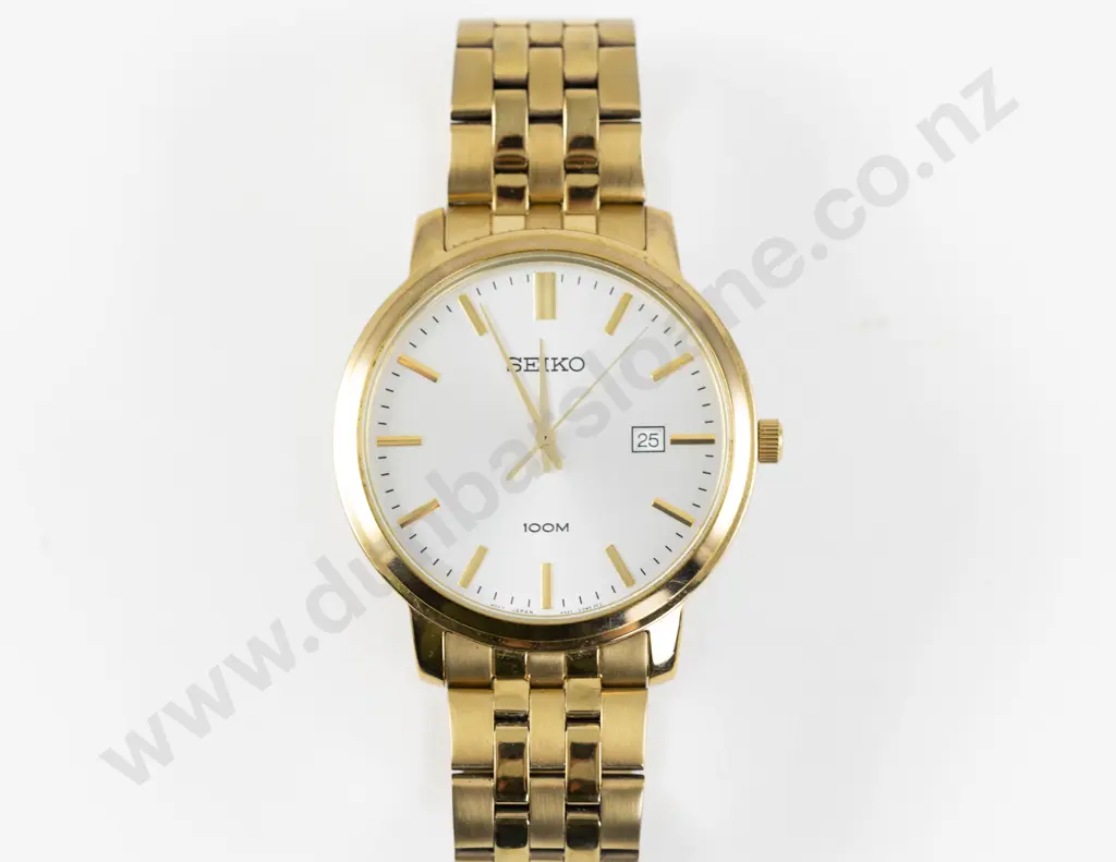 Seiko Gold Plated Stainless Steel Gents Wrist Watch Image 1++