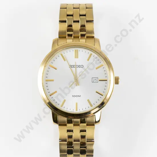 Seiko Gold Plated Stainless Steel Gents Wrist Watch