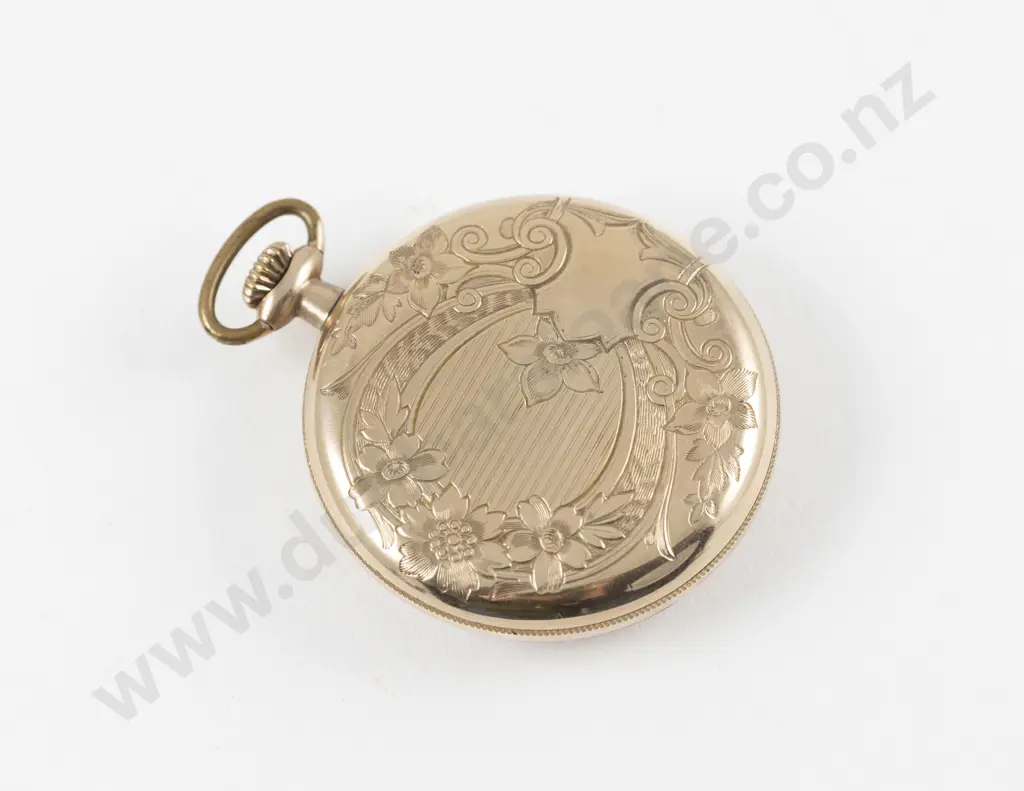 Waltham Gold Plated Open Face Lever Wind Pocket Watch Image 1++