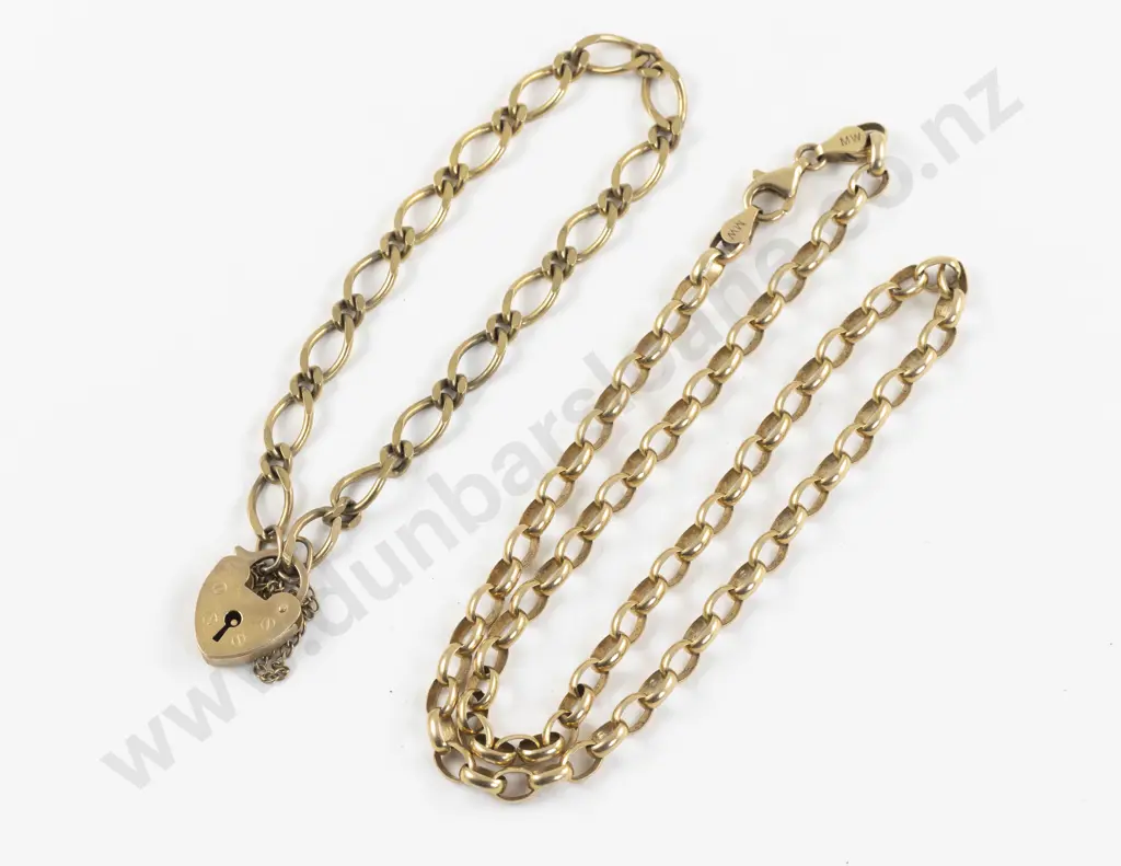 9ct Trace Link Neck Chain Image 1++