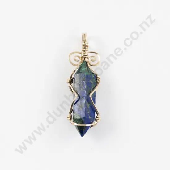 9ct Single Chrysocolla Crystal Pendant