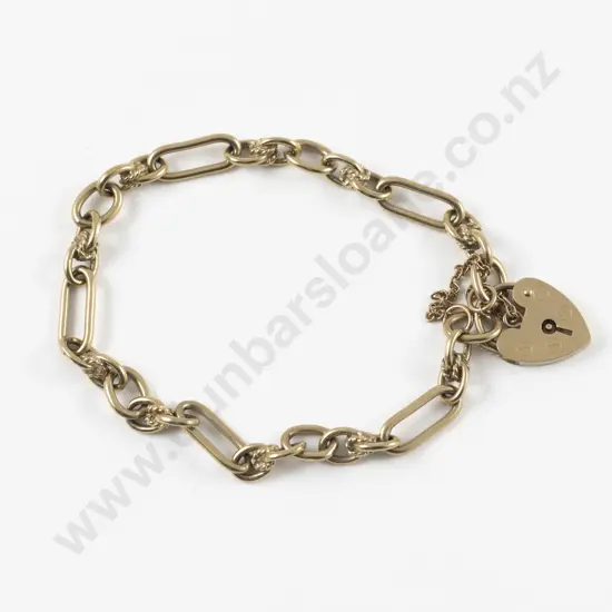 9ct Fancy Curb Link Bracelet