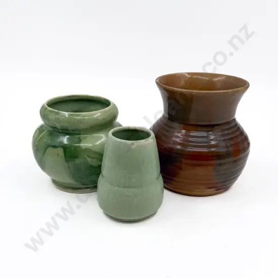 Three Early Crown Lynn Vases