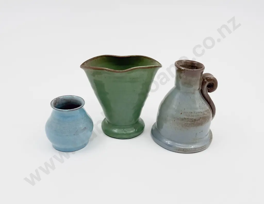 Three Parker Pottery Vases Image 1++