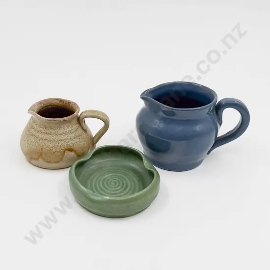 Two Paka Pottery Jugs & Pin Dish