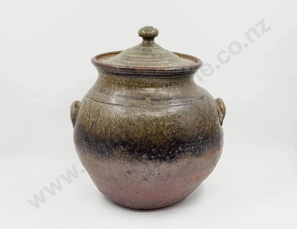 Large Andrew Van der Putten Lidded Crock Image 1++