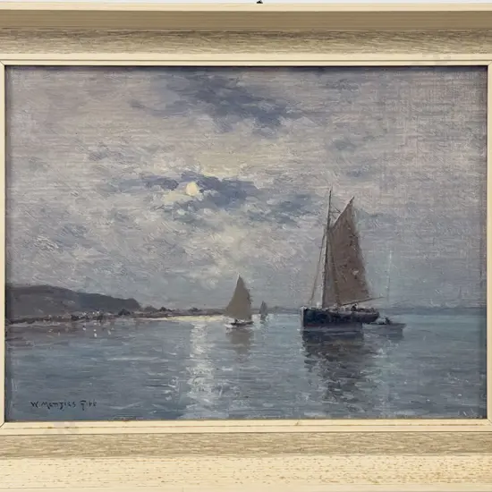 William Menzies Gibb - Moonlight At Red Cliffs