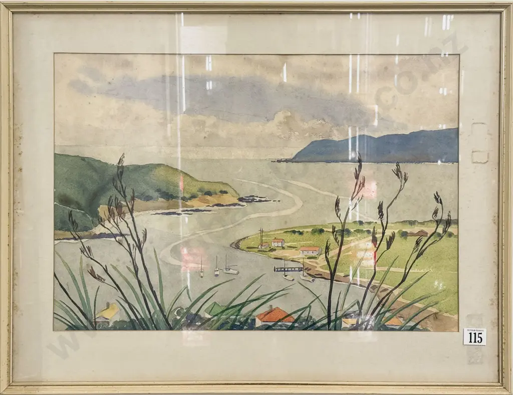 Attrib H W Nash - View Of Porirua Harbour From Paremata Image 1++
