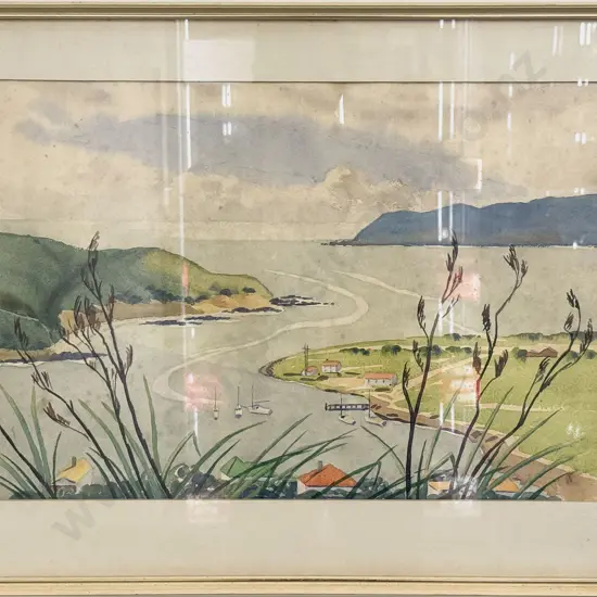 Attrib H W Nash - View Of Porirua Harbour From Paremata