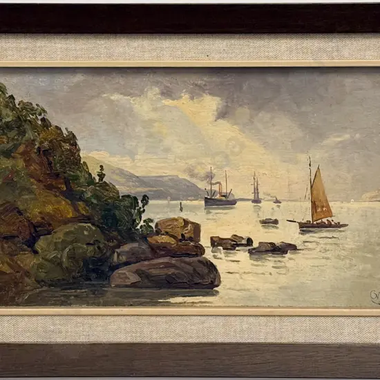 George William Carrington - Otago Lower Harbour From Port Chalmers