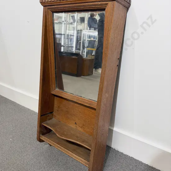 Early C20th Oak Wall Mirror