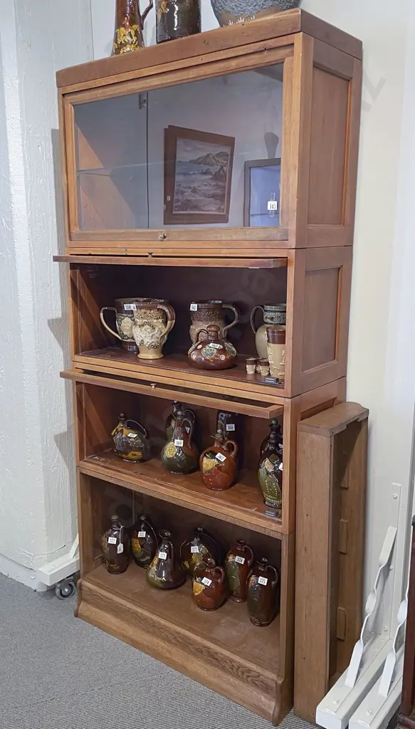 Vintage Four Tier Sectional Bookcase Image 1++