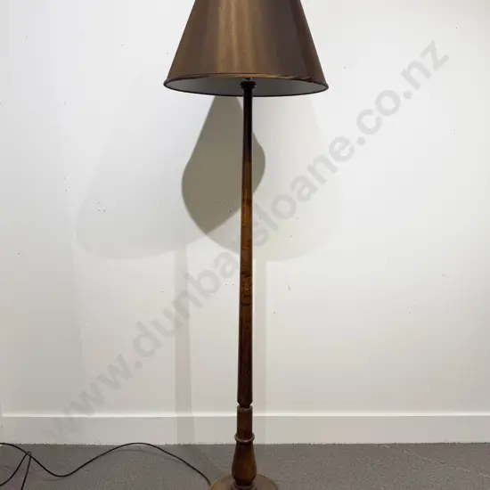 Oak Standard Lamp & Shade