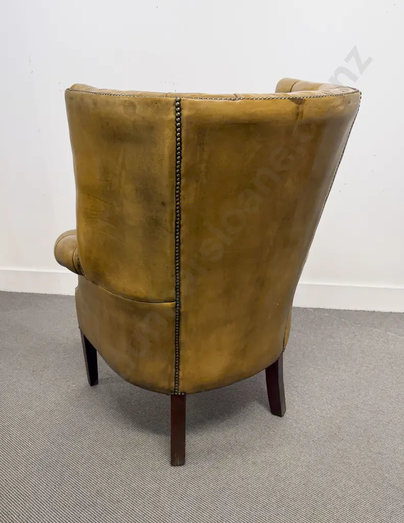 Deep Buttoned Barrel Back Chesterfield Armchair Image 1++