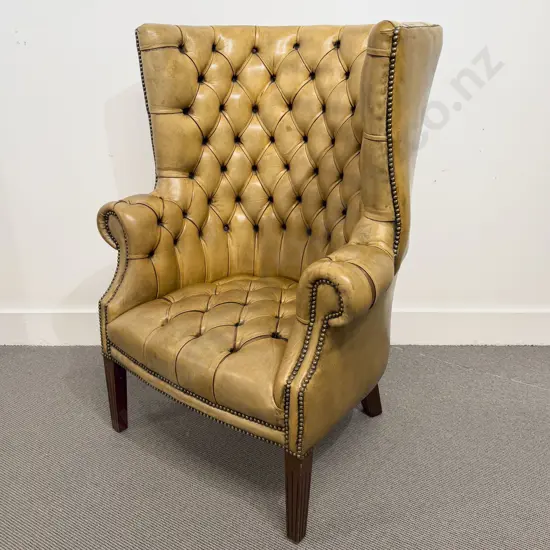 Deep Buttoned Barrel Back Chesterfield Armchair