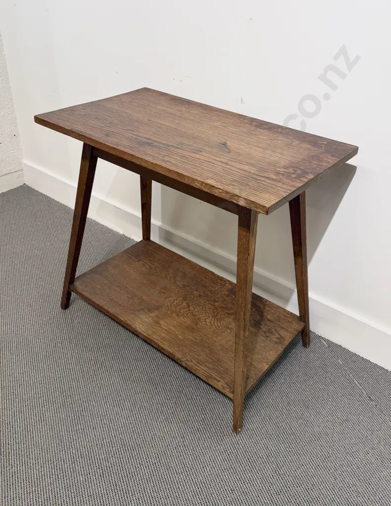 Edwardian Oak Oblong Side Table Image 1++