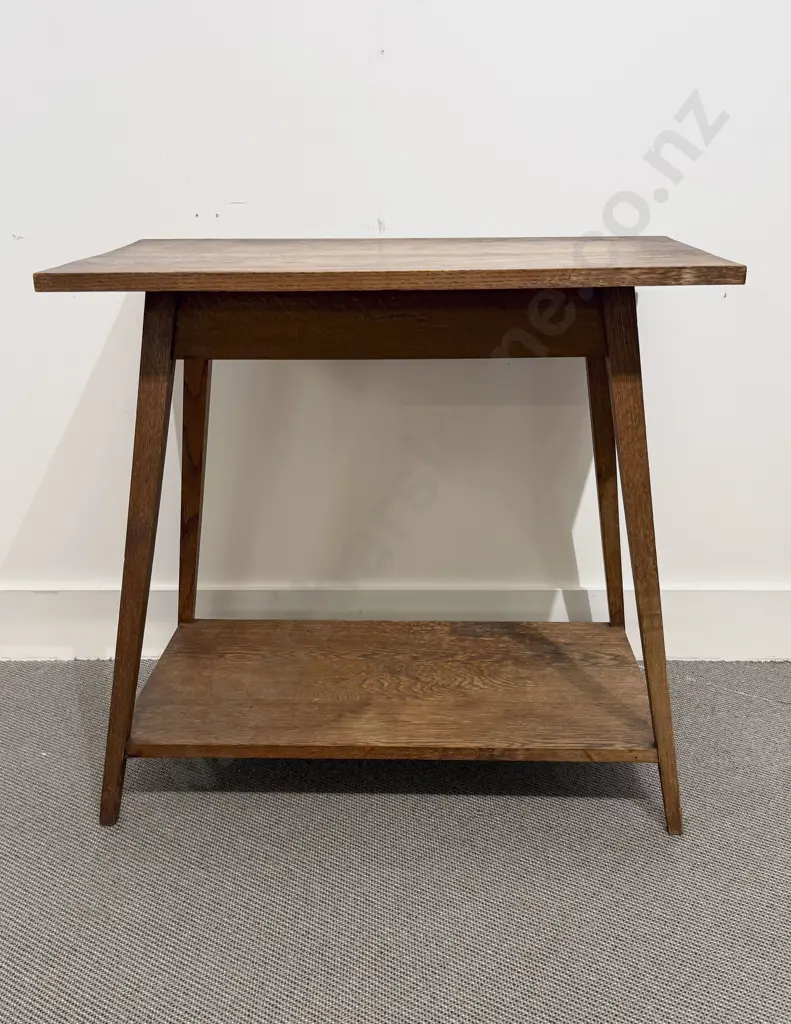 Edwardian Oak Oblong Side Table Image 1++