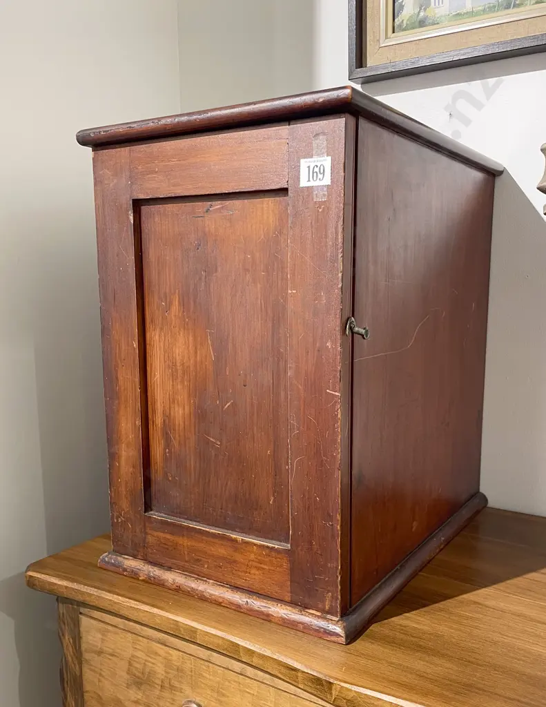 Edwardian Stained Kauri Five Drawer Filing Cabinet Image 1++