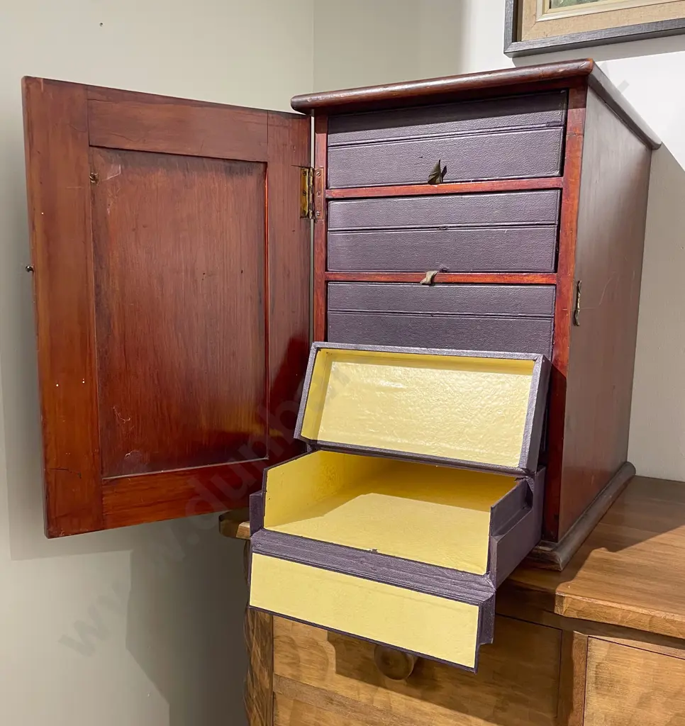 Edwardian Stained Kauri Five Drawer Filing Cabinet Image 1++