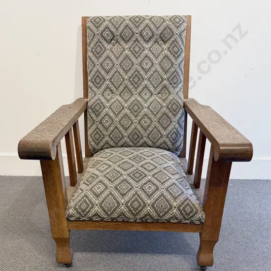 William Morris Style Oak Armchair