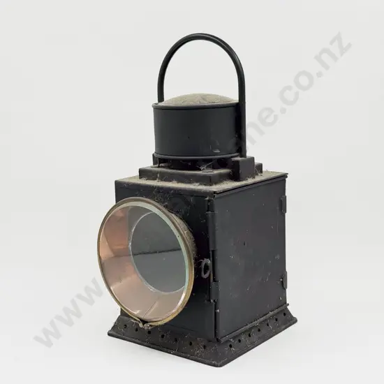 Victorian Japanned Railway Lamp