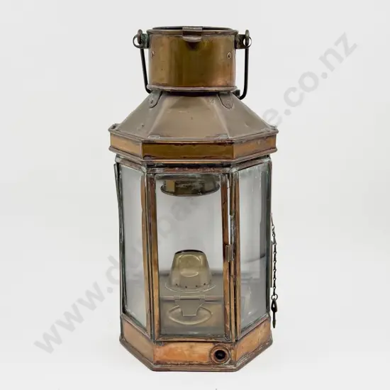 Victorian Copper & Brass Ships Lamp