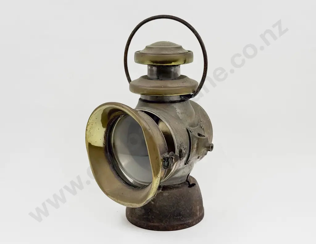 Vintage Brass Car Lamp a/f Image 1++