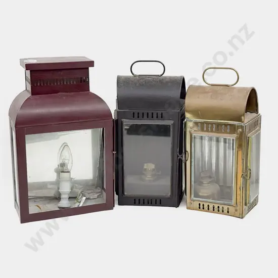 Three Various Vintage Lamps