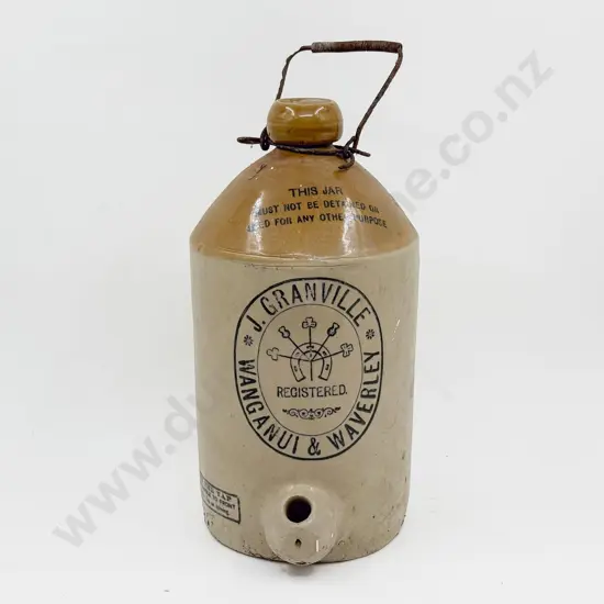 J Granville Wanganui & Waverley Stoneware Flagon